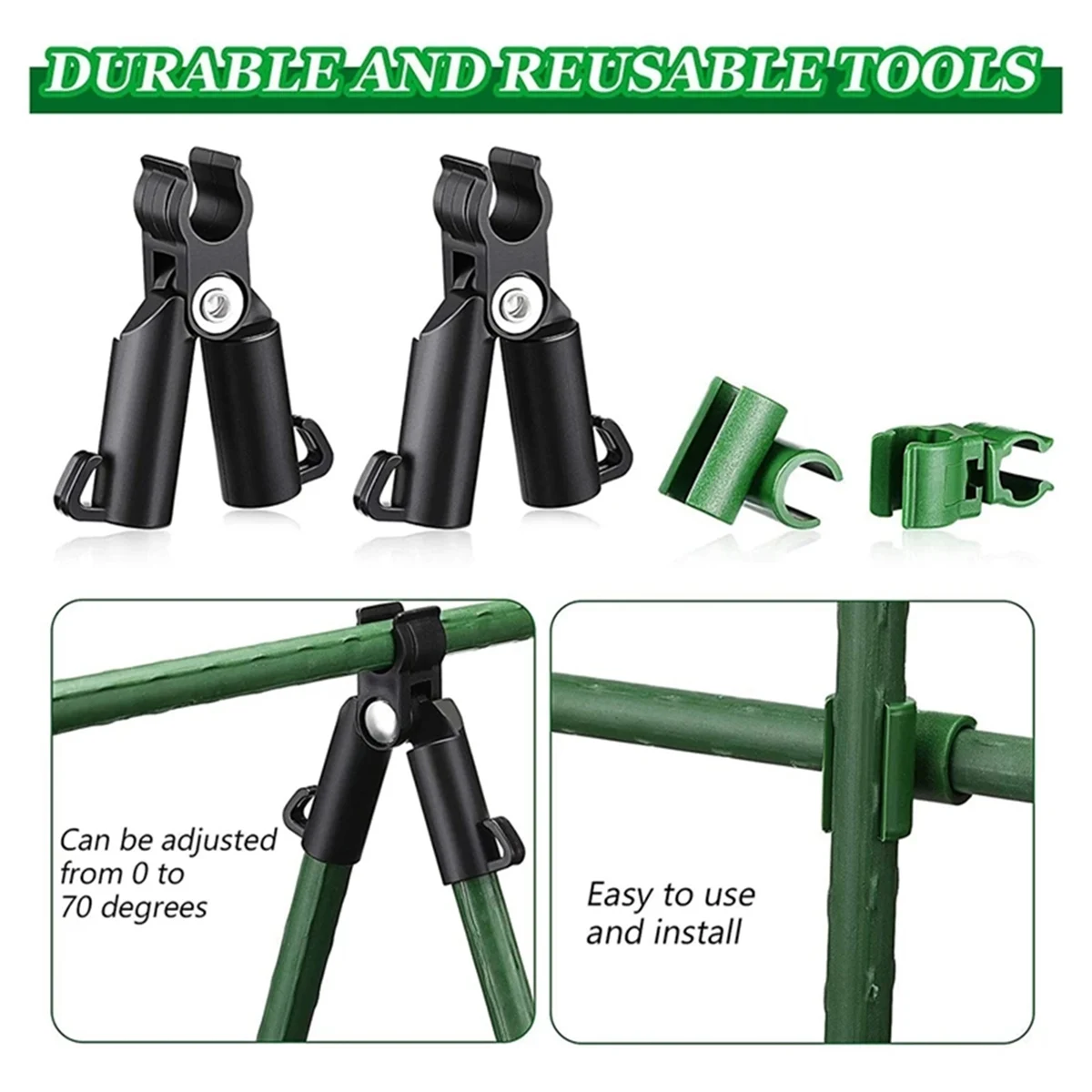 PORK-50 Pieces Adjustable Plant Trellis Connector Clip Garden Plastic Connector A-Type Connecting Joint Buckle Clip
PORK-50 Pieces Adjustable Plant Trellis Connector Clip Garden Plastic Connector A-Type Connecting Joint Buckle Clip