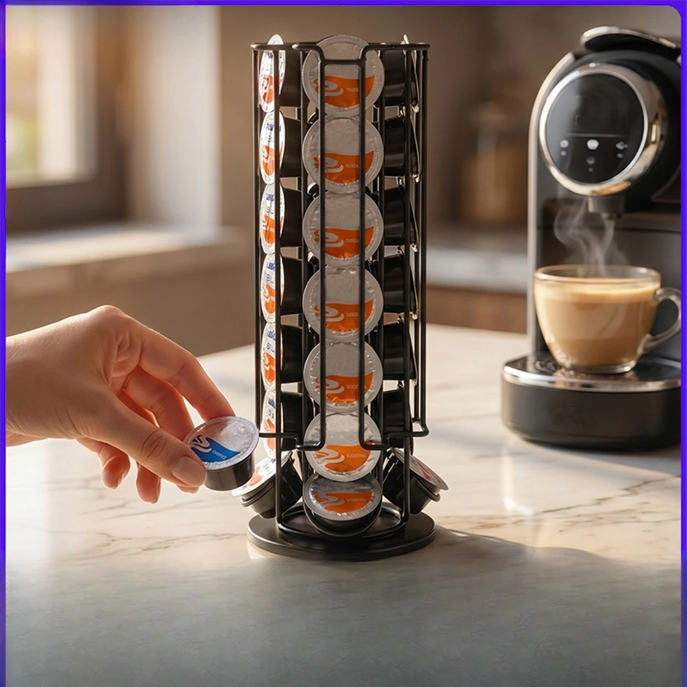 Coffee Capsule Holder Compatible with Lavazza Blue Pods (28pcs) Coffee Pod Stands Rotating Coffee Pod Rack
Coffee Capsule Holder Compatible with Lavazza Blue Pods (28pcs) Coffee Pod Stands Rotating Coffee Pod Rack