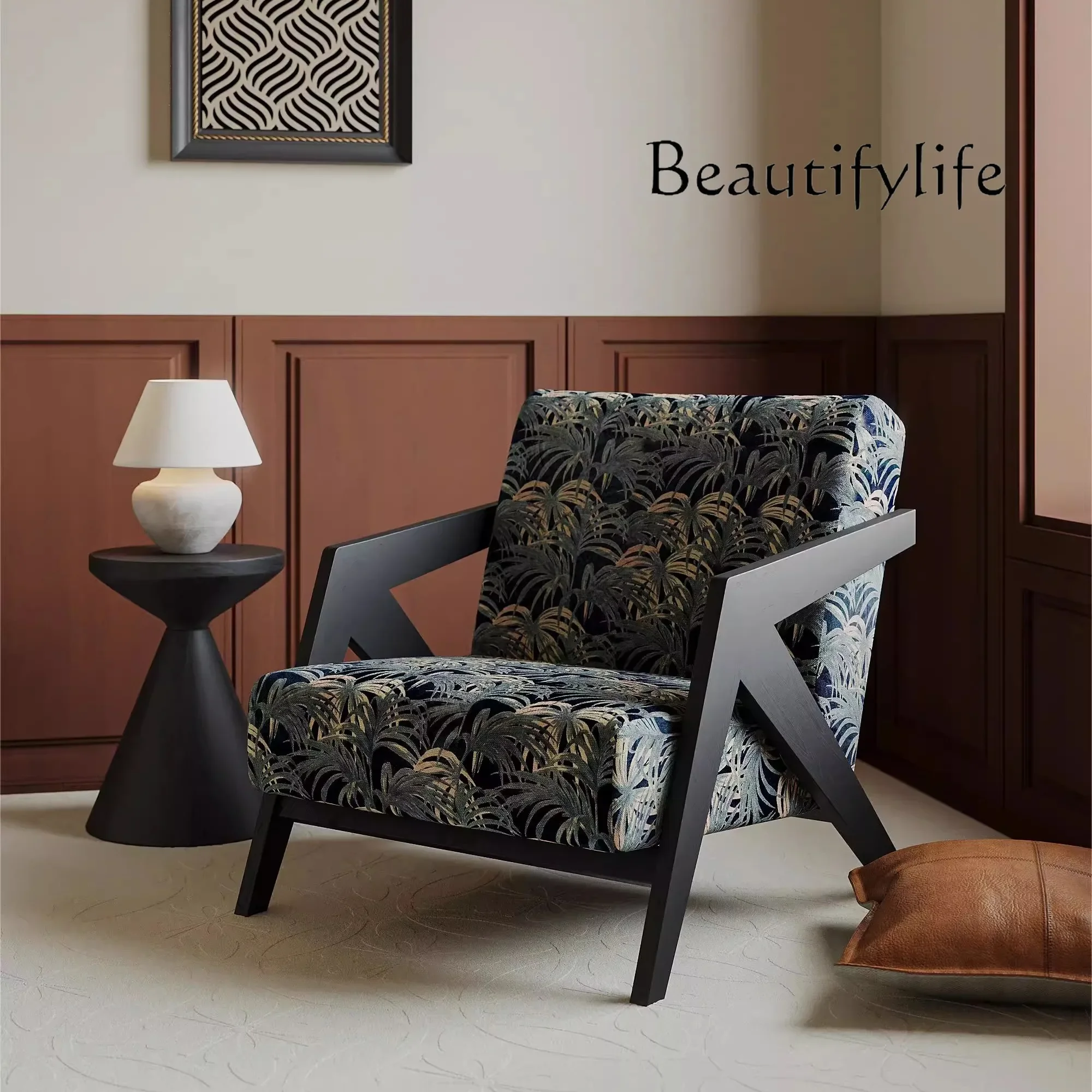 Sofa chair Solid wood fabric casual chair Modern simple living room Balcony Lazy arrow recliner
Sofa chair Solid wood fabric casual chair Modern simple living room Balcony Lazy arrow recliner