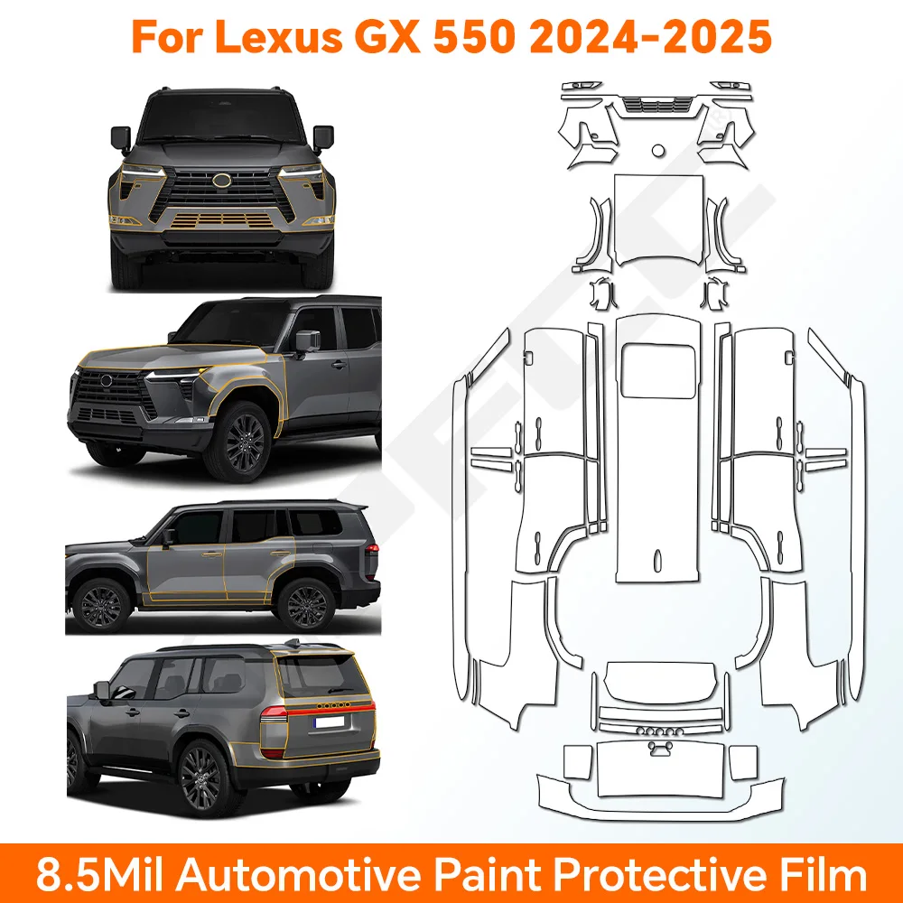 9MIL For Lexus GX550 Luxury Premium Over 2024 2025 Paint Protection Film Clear Bra Car Body Anti-Scratch Pre-cut PPF Resistant
9MIL For Lexus GX550 Luxury Premium Over 2024 2025 Paint Protection Film Clear Bra Car Body Anti-Scratch Pre-cut PPF Resistant