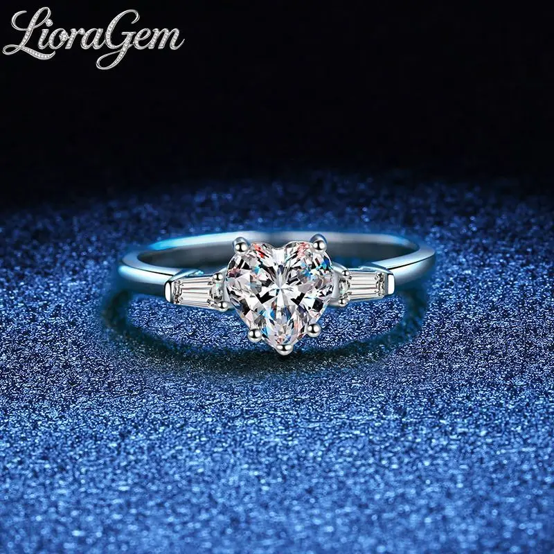 LioraGem Luxury Heart-Shaped Engagement Ring for Women, 1-Carat D-Color Moissanite Band Wedding Ring Platinum PT950 Stamp
LioraGem Luxury Heart-Shaped Engagement Ring for Women, 1-Carat D-Color Moissanite Band Wedding Ring Platinum PT950 Stamp