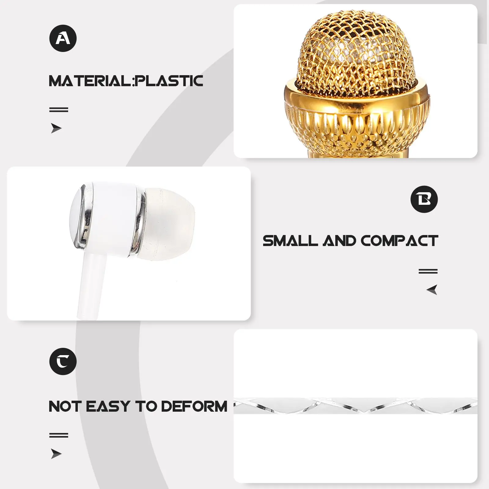 Portable Mini Recording Singing Small Microphone Small Plastic Mic Household Phone Use Microphone Mic Device
Portable Mini Recording Singing Small Microphone Small Plastic Mic Household Phone Use Microphone Mic Device