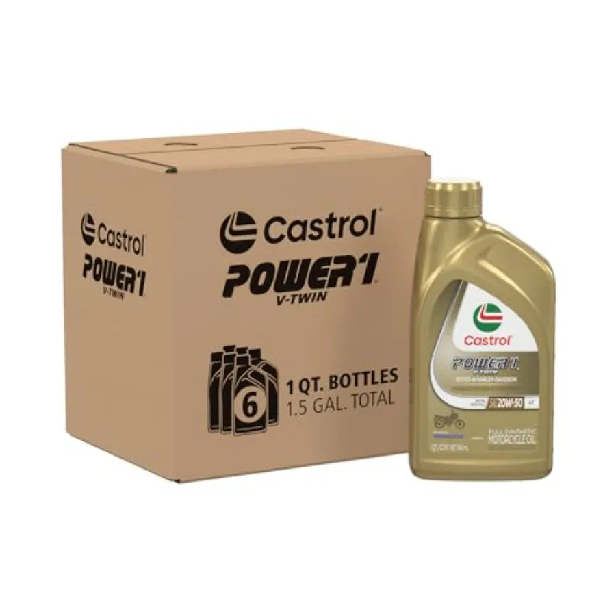 Power1 V-Twin 20W-50 Full Synthetic Motorcycle Oil 1 Quart Pack of 6
Power1 V-Twin 20W-50 Full Synthetic Motorcycle Oil 1 Quart Pack of 6