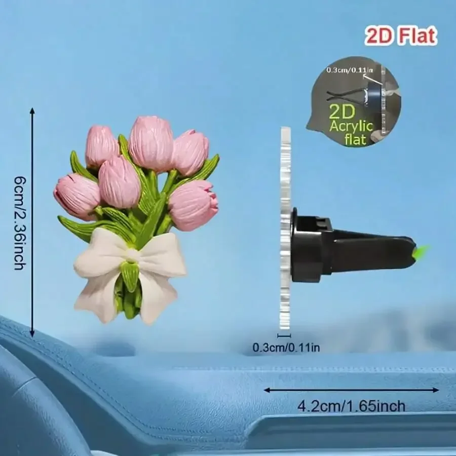 Pink Tulip Acrylic Car Vent Clip Diffuser For Interior Decoration Fragrance Free
Pink Tulip Acrylic Car Vent Clip Diffuser For Interior Decoration Fragrance Free