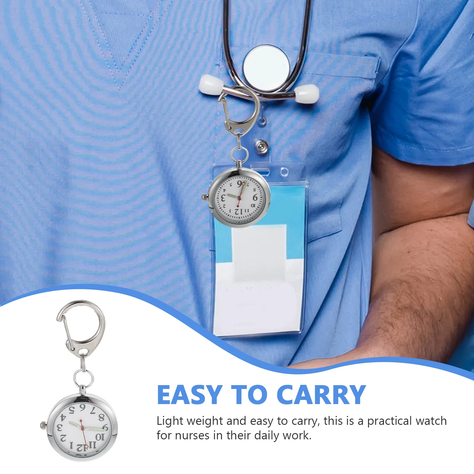 Luminous Nurse Hanging Watch Stainless Steel Clip-On Pocket Watch For Hospital Work Lightweight Medical Timepiece
Luminous Nurse Hanging Watch Stainless Steel Clip-On Pocket Watch For Hospital Work Lightweight Medical Timepiece