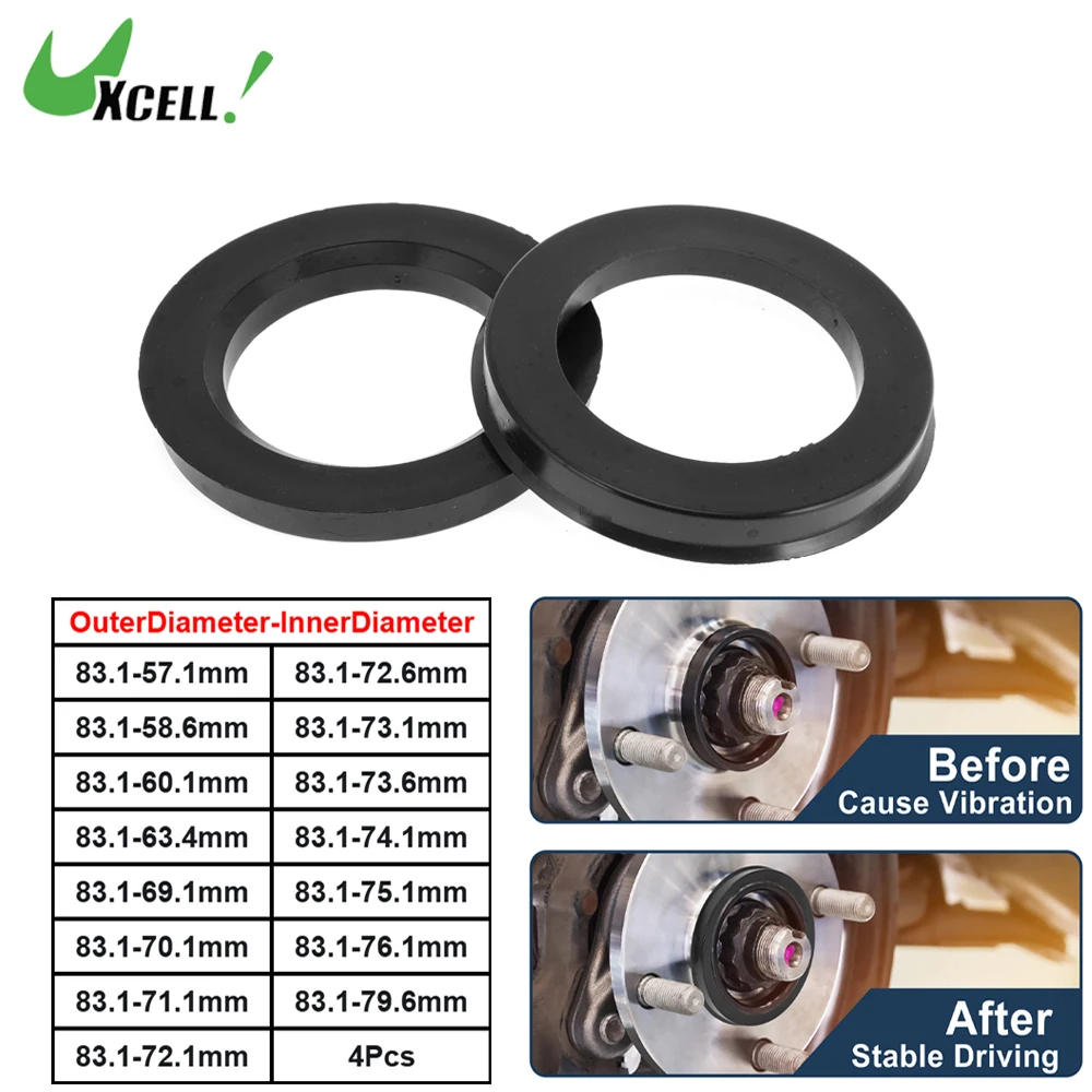UXCELL 4Pcs Car Wheel Hub Centric Rings 83.1-79.6mm Polycarbonate Wheel Bore Center Collar Hubrings Auto Car Accessories
UXCELL 4Pcs Car Wheel Hub Centric Rings 83.1-79.6mm Polycarbonate Wheel Bore Center Collar Hubrings Auto Car Accessories