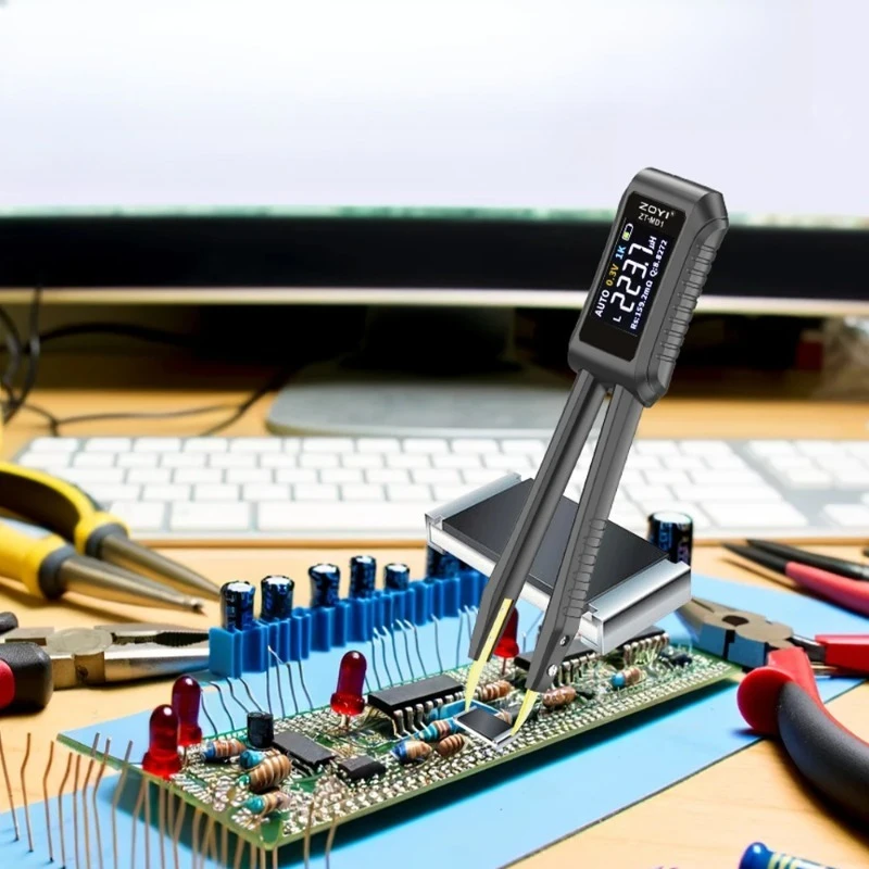 ZT-MD1 Digital Smart Tweezer LCR SMD ESR Tester Resistance Capacitance Inductance Continuity Diode Test Measurement Tools
ZT-MD1 Digital Smart Tweezer LCR SMD ESR Tester Resistance Capacitance Inductance Continuity Diode Test Measurement Tools