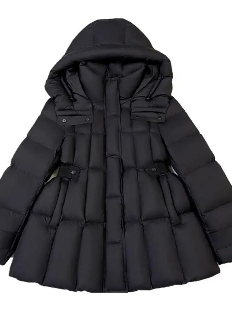 Ele White Du down Puffer Jaet Women's Winter New Sle Slim Fit Warmth Faionable Hooded Mid-Length Coat
Ele White Du down Puffer Jaet Women's Winter New Sle Slim Fit Warmth Faionable Hooded Mid-Length Coat