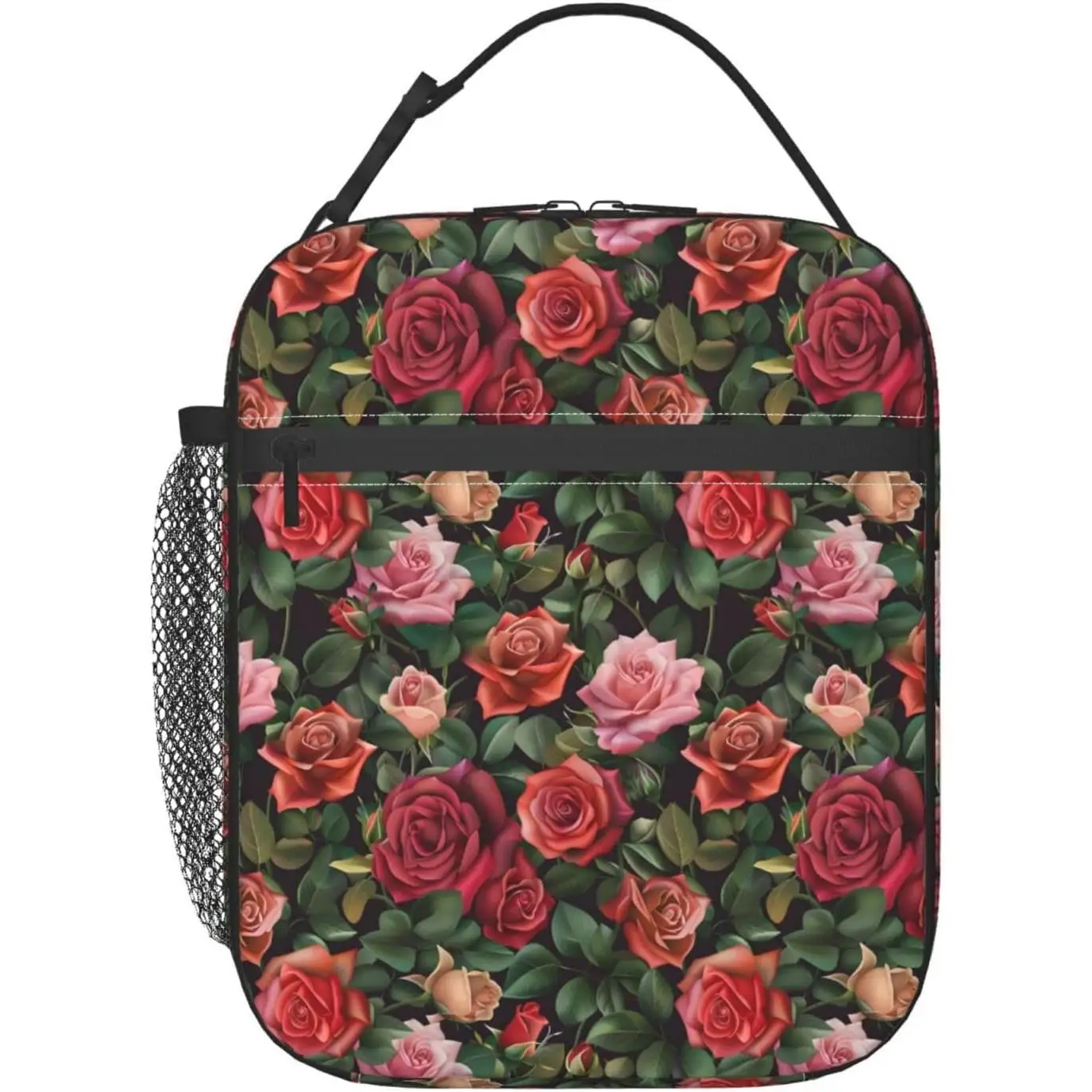 Insulated Rose Flower Artistic Lunch Bag Polyester Cooler Handbags Case for School Picnic Work Travel Beach or Hiking
Insulated Rose Flower Artistic Lunch Bag Polyester Cooler Handbags Case for School Picnic Work Travel Beach or Hiking