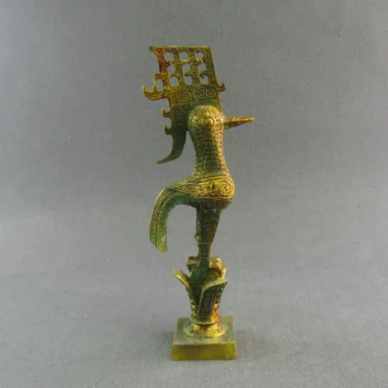 Vintage Bronze Phoenix-Shaped Wine Vessel - Traditional Chinese Ritual Bronze Sculpture, Home Desktop Decor & Collectible
Vintage Bronze Phoenix-Shaped Wine Vessel - Traditional Chinese Ritual Bronze Sculpture, Home Desktop Decor & Collectible
