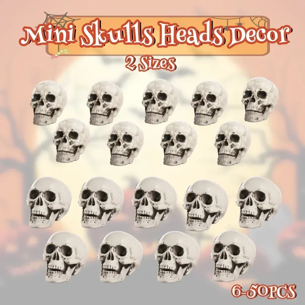 6-20PCS Mini Halloween Skulls Heads Small Skeleton Heads Skeleton Head Figurines Props for Party Bar Home Table Decor
6-20PCS Mini Halloween Skulls Heads Small Skeleton Heads Skeleton Head Figurines Props for Party Bar Home Table Decor