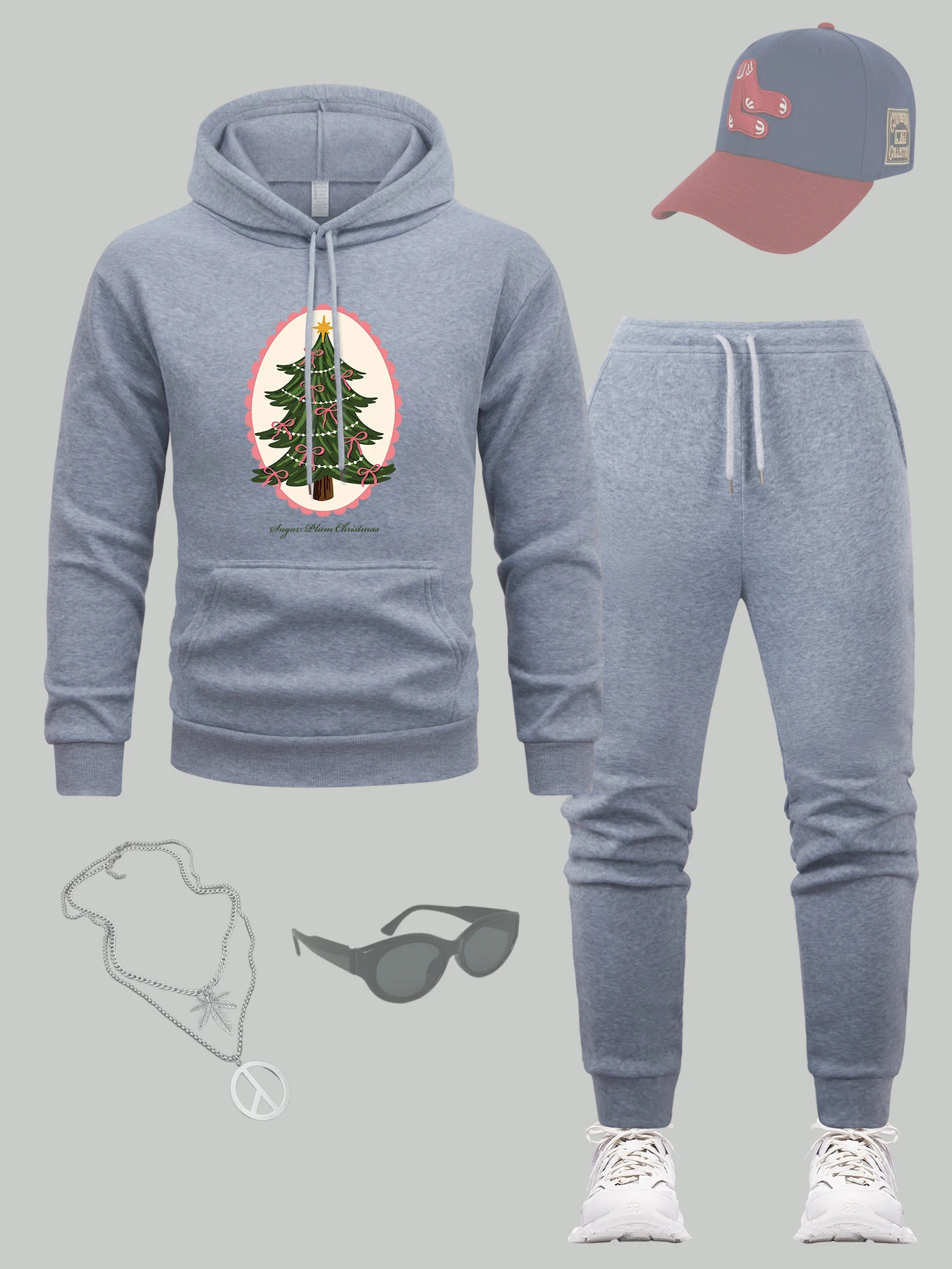 Sugar Plum Bowknot Christmas Print Hoody Suit Men Street Loose Pullovers Fleece Casual Sweatpant Soft Autumn Clothes 2 Piece Set
Sugar Plum Bowknot Christmas Print Hoody Suit Men Street Loose Pullovers Fleece Casual Sweatpant Soft Autumn Clothes 2 Piece Set
