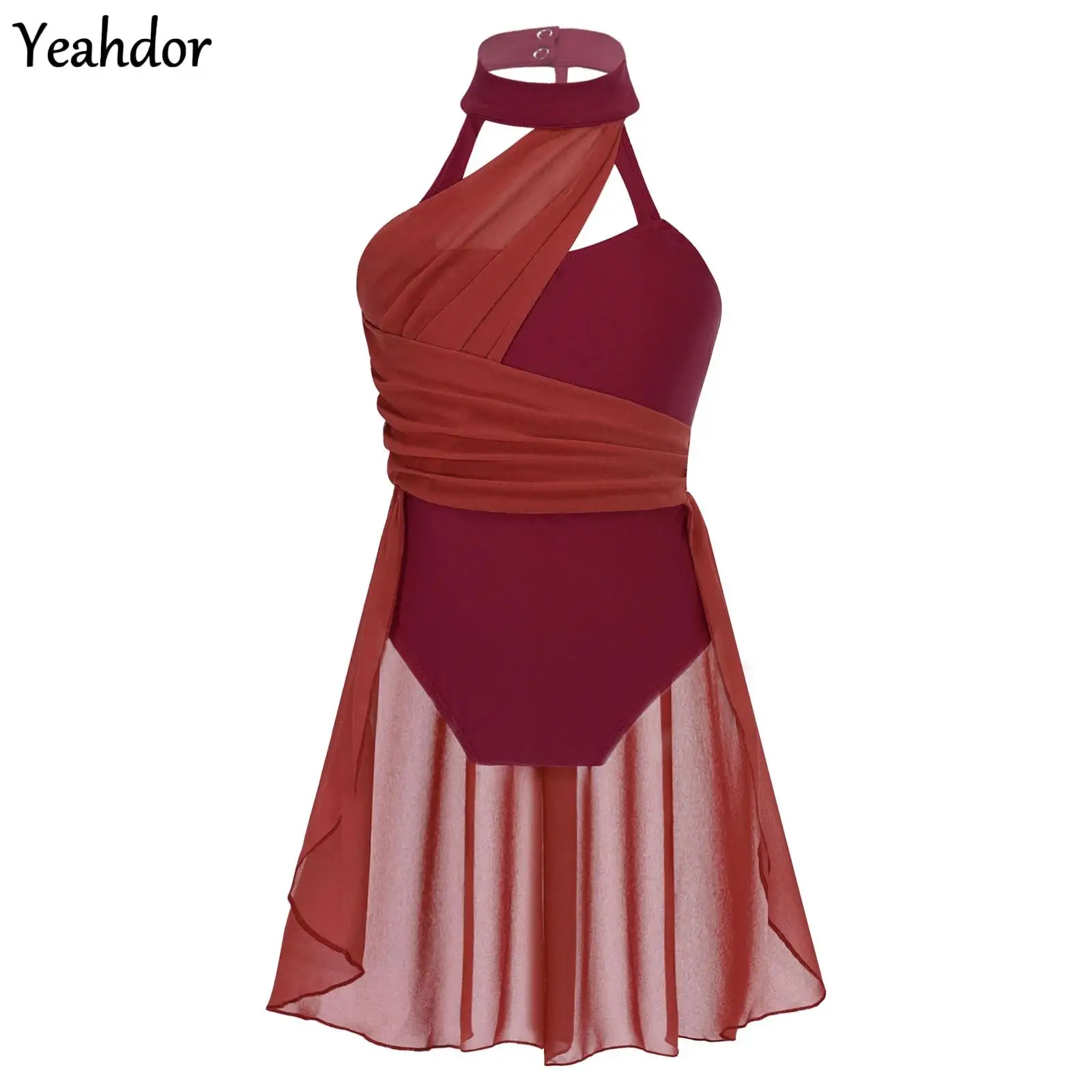 Kids Girls Lyrical Contemporary Dance Dress Sleeveless Ruched Chiffon Bodice Backless Ballet Leotard Tutu Dress Modern Dancewear
Kids Girls Lyrical Contemporary Dance Dress Sleeveless Ruched Chiffon Bodice Backless Ballet Leotard Tutu Dress Modern Dancewear