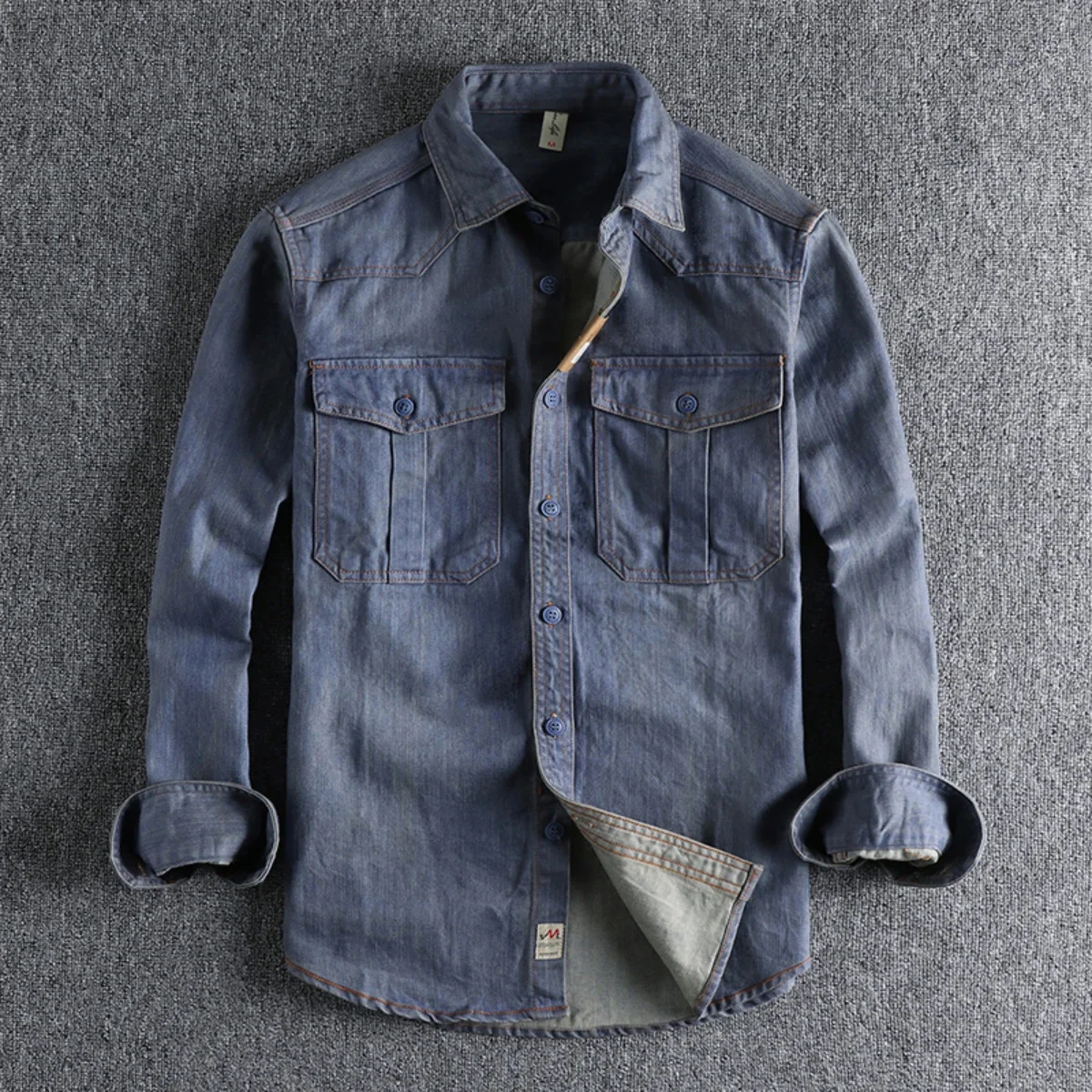 Work clothes large pocket Vintage washed old long sleeved shirt men's loose fit autumn and winter daily versatile youth
Work clothes large pocket Vintage washed old long sleeved shirt men's loose fit autumn and winter daily versatile youth