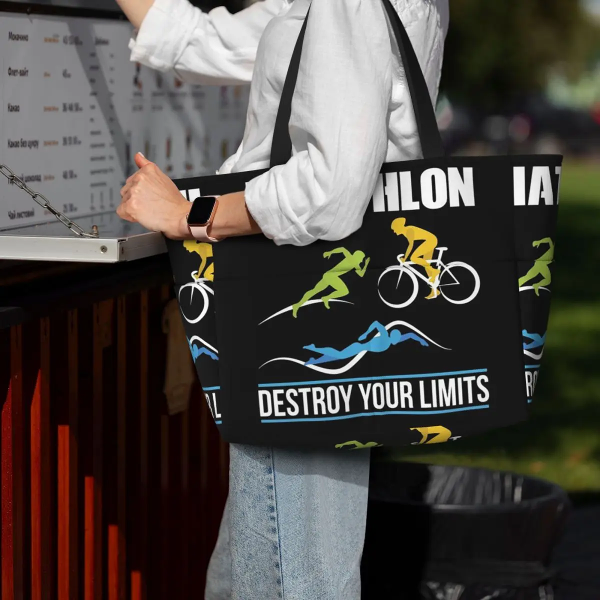 Triathlon Swimming Cycling Running Beach Tote Bag Sport Gym Yoga Duffle Large Tote Bag Women Travel Bag Fitness bag
Triathlon Swimming Cycling Running Beach Tote Bag Sport Gym Yoga Duffle Large Tote Bag Women Travel Bag Fitness bag