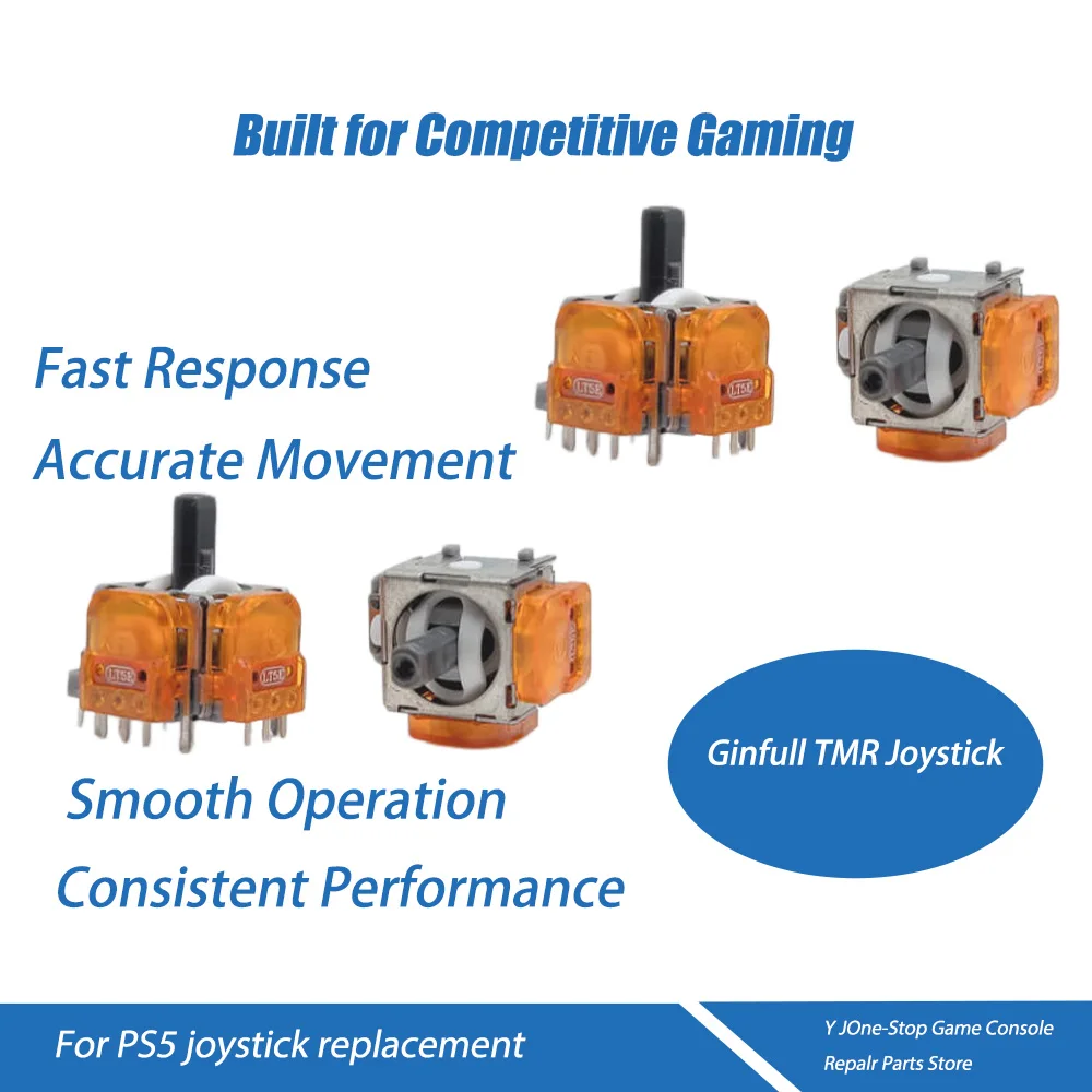 Ginfull TMR Joystick Module for PS5 DualSense Controller Replacement Analog Stick 3D Thumbstick Anti Drift Repair Part
Ginfull TMR Joystick Module for PS5 DualSense Controller Replacement Analog Stick 3D Thumbstick Anti Drift Repair Part