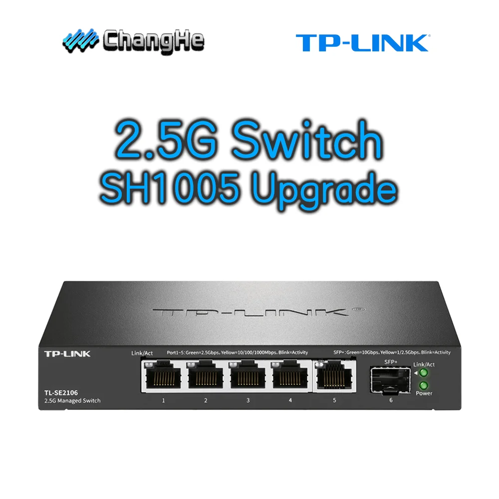 TL-SE2106 TL-LINK TL-SH1005 Обновленная версия 5-портовый 5 портов 2,5G + 1 10 Гбит/с (SFP+) Гигабитный коммутатор Ethernet с облачным управлением 
TL-SE2106 TL-LINK TL-SH1005 Обновленная версия 5-портовый 5 портов 2,5G + 1 10 Гбит/с (SFP+) Гигабитный коммутатор Ethernet с облачным управлением
