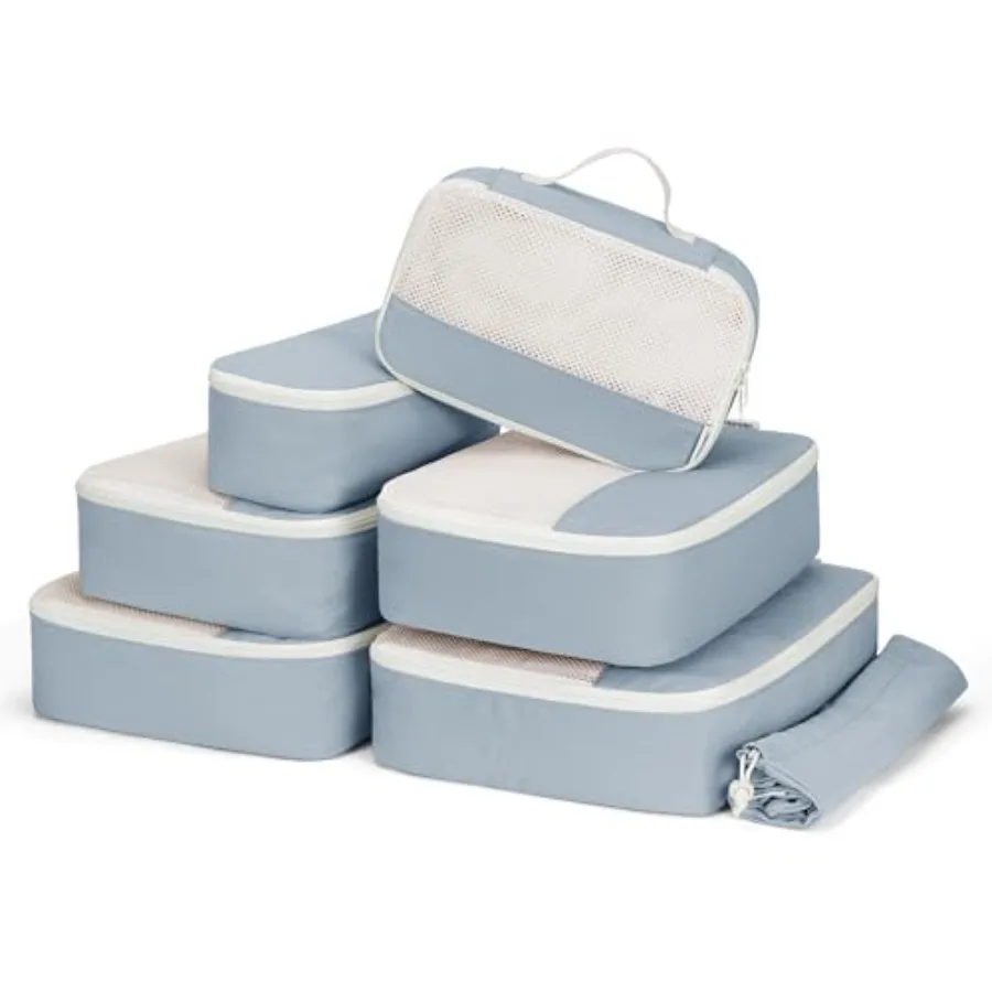 7 Set Packing Cubes for Travel Carry on Suitcase Luggage Organizer Bags for Women Men, Durable Packing Organizers Bag, Travel E
7 Set Packing Cubes for Travel Carry on Suitcase Luggage Organizer Bags for Women Men, Durable Packing Organizers Bag, Travel E