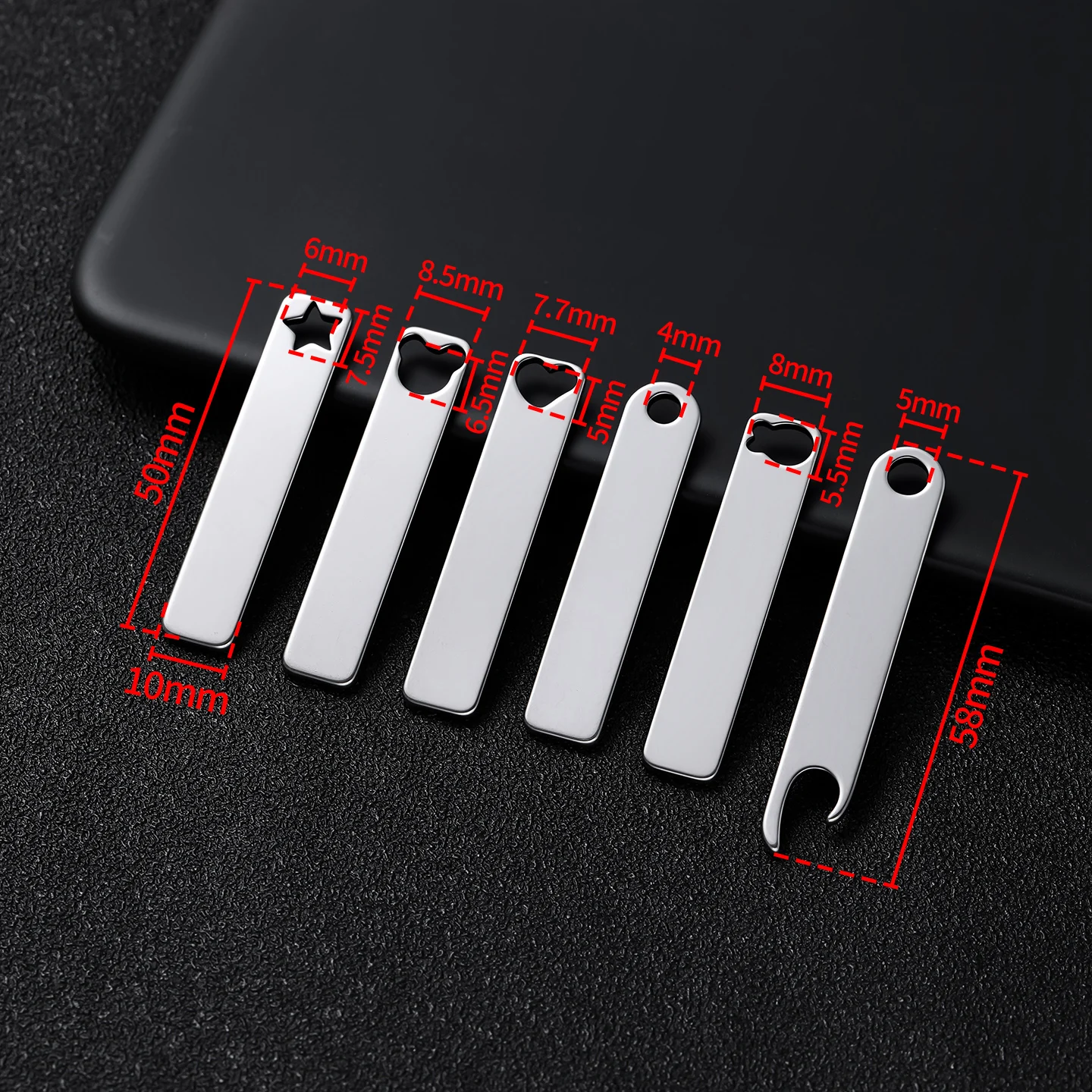2pcs/lot Stainless Steel Blank Bar Charm Pendant, Engravable Rectangle Tags with Cutout for DIY Necklace Bracelet Jewelry Making
2pcs/lot Stainless Steel Blank Bar Charm Pendant, Engravable Rectangle Tags with Cutout for DIY Necklace Bracelet Jewelry Making