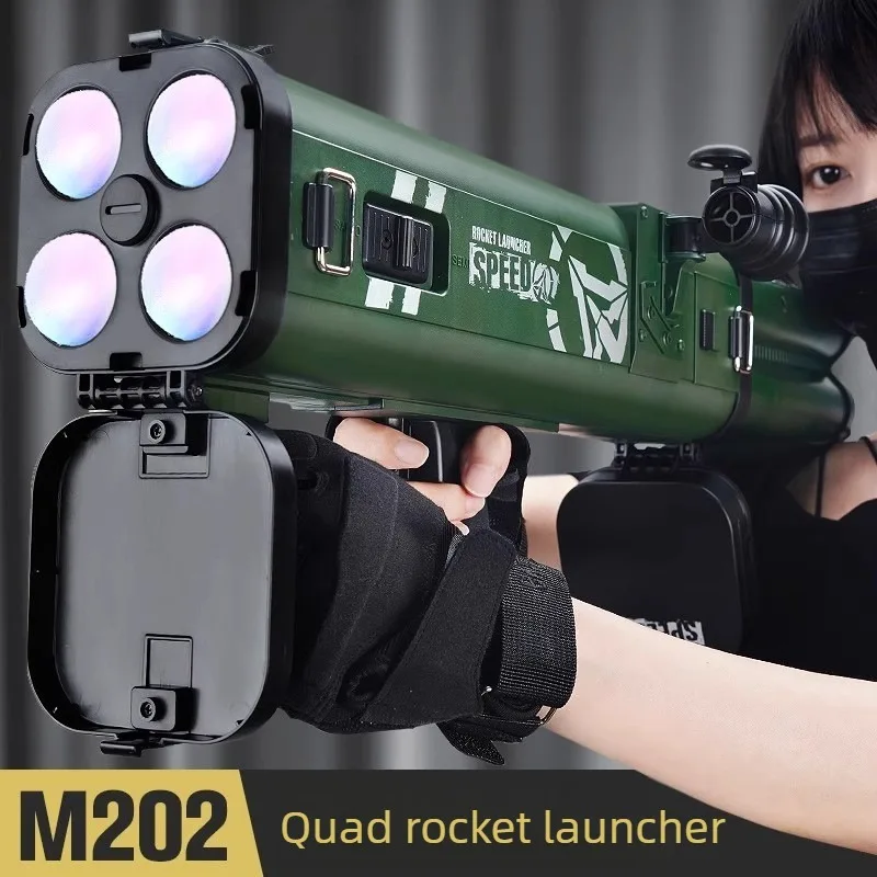 Quadruple Toy Rocket Launcher 4 Barrels Toy Gun Outdoor Shooting Game Cool LED Flash Toys Gun for Adults Kids Boys Birthday Gift
Quadruple Toy Rocket Launcher 4 Barrels Toy Gun Outdoor Shooting Game Cool LED Flash Toys Gun for Adults Kids Boys Birthday Gift