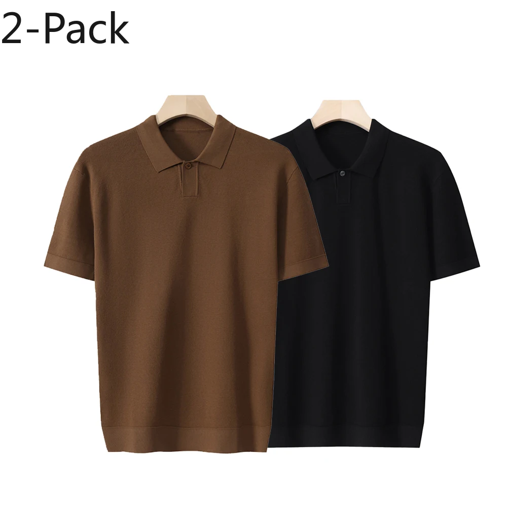 2pcs Lot Men Polo Sweater Short Sleeve Slim Fit Pullover Men Business Casual Knitwear Lightweight Sweater for Man
2pcs Lot Men Polo Sweater Short Sleeve Slim Fit Pullover Men Business Casual Knitwear Lightweight Sweater for Man
