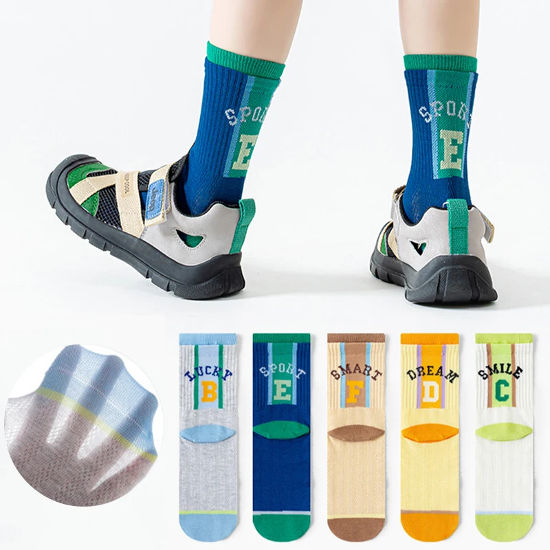 5 Pairs Sport Children's Socks Summer Thin Student Running Socks for Kids Basketball Mid Tube Sports Kids Socks
5 Pairs Sport Children's Socks Summer Thin Student Running Socks for Kids Basketball Mid Tube Sports Kids Socks