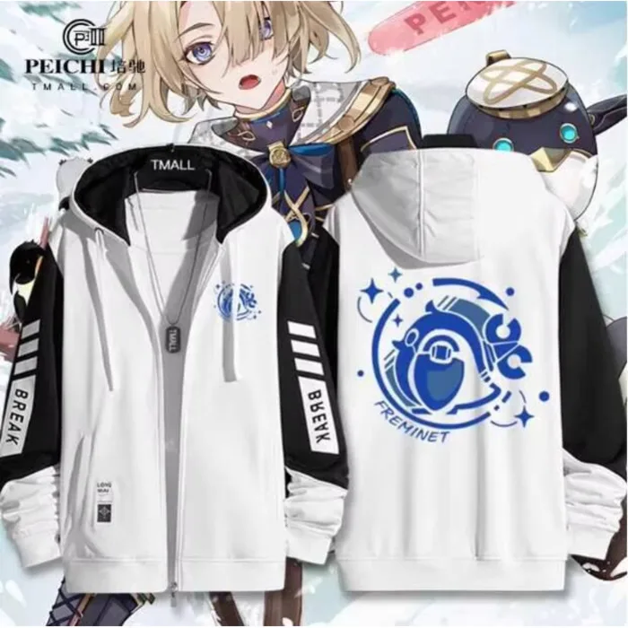 Anime Genshin Impact Freminet Hooded Hoodie Cosplay Autumn Winter Men Women Coat Loose Jacket Tops Anime
Anime Genshin Impact Freminet Hooded Hoodie Cosplay Autumn Winter Men Women Coat Loose Jacket Tops Anime
