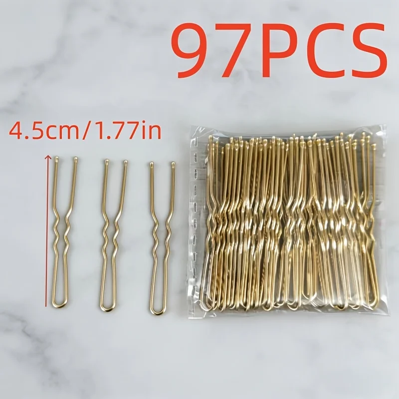 97Pcs Bridal Hair Accessories Set, Elegant Wedding Hair Clips Hairpins U-shaped Hair Pins Bun Hair Sticks Styling Hair Ornaments
97Pcs Bridal Hair Accessories Set, Elegant Wedding Hair Clips Hairpins U-shaped Hair Pins Bun Hair Sticks Styling Hair Ornaments