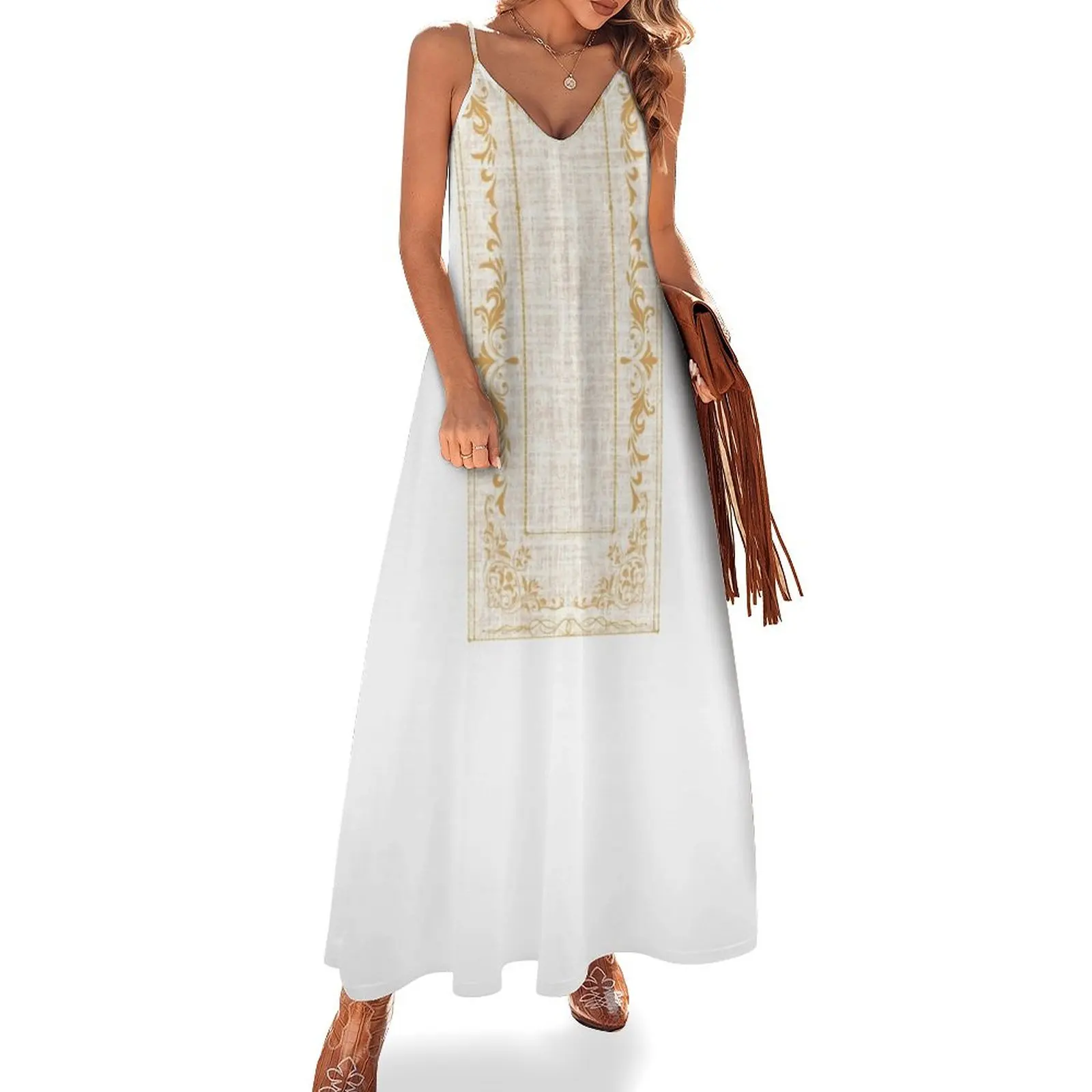 Daily Barong - Filipino Sleeveless Long Dress evening dress women loose women's dress
Daily Barong - Filipino Sleeveless Long Dress evening dress women loose women's dress