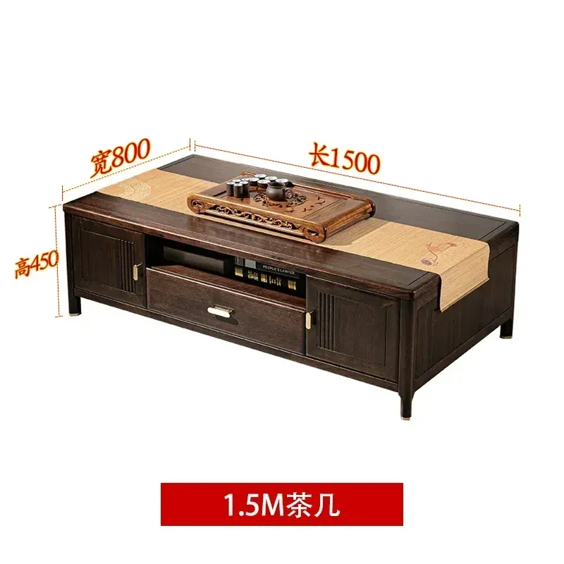 New Chinese Solid Wood Coffee Table TV Cabinet Combination Modern High-End Entry Lux Ugyen Ebony
New Chinese Solid Wood Coffee Table TV Cabinet Combination Modern High-End Entry Lux Ugyen Ebony