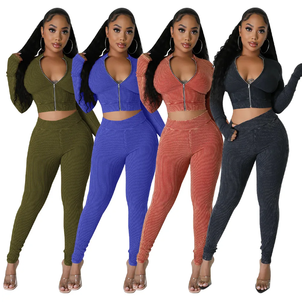 2 Pieces Zipper Crop Tops Casual Long Sleeve Coats Fitness Hip Push High Elastic Leggings for Women Clothes Sets Black Orange
2 Pieces Zipper Crop Tops Casual Long Sleeve Coats Fitness Hip Push High Elastic Leggings for Women Clothes Sets Black Orange