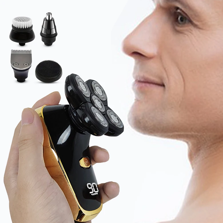Five blade USB charging electric shaver, suitable for shaving bald heads, smooth shaving on the face and head
Five blade USB charging electric shaver, suitable for shaving bald heads, smooth shaving on the face and head