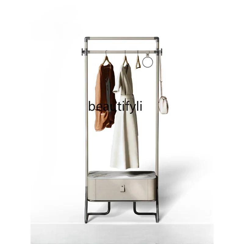 R11 Italian Minimalist Coat Rack Bedroom Floor Stainless Steel Hanger Leather Light Luxury Furniture storage cabinet furniture
R11 Italian Minimalist Coat Rack Bedroom Floor Stainless Steel Hanger Leather Light Luxury Furniture storage cabinet furniture