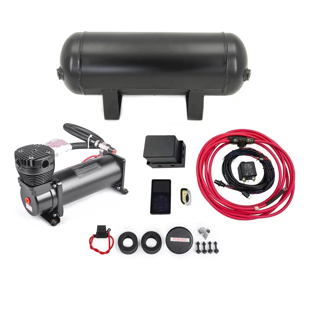 Universal Economy Edition Air Management Kit Three-Segment Memory Air Ride Suspension Kit With 3Gallon Air Tank 1Compressor Pump
Universal Economy Edition Air Management Kit Three-Segment Memory Air Ride Suspension Kit With 3Gallon Air Tank 1Compressor Pump