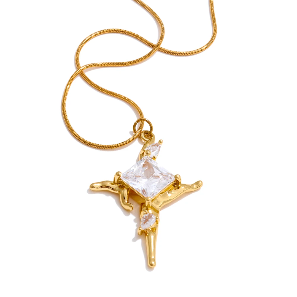 Mchic Necklace Weatherproof Jewellery Tarnish Free Woman Fashion Sweater Chain Zircon Cross Pendant Sexy Accessories Wedding
Mchic Necklace Weatherproof Jewellery Tarnish Free Woman Fashion Sweater Chain Zircon Cross Pendant Sexy Accessories Wedding