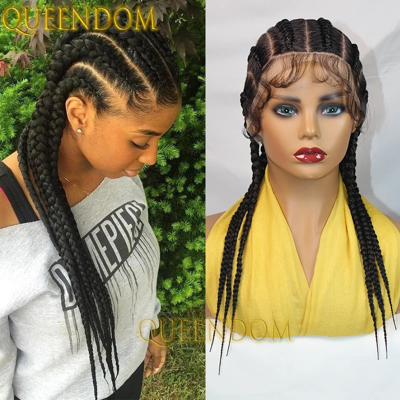 Short Synthetic Plaits Braid Wig 20 Inch Distressed Cornrow Braids Wig for African Women 360 Full Lace Handmade Box Braided Wig
Short Synthetic Plaits Braid Wig 20 Inch Distressed Cornrow Braids Wig for African Women 360 Full Lace Handmade Box Braided Wig