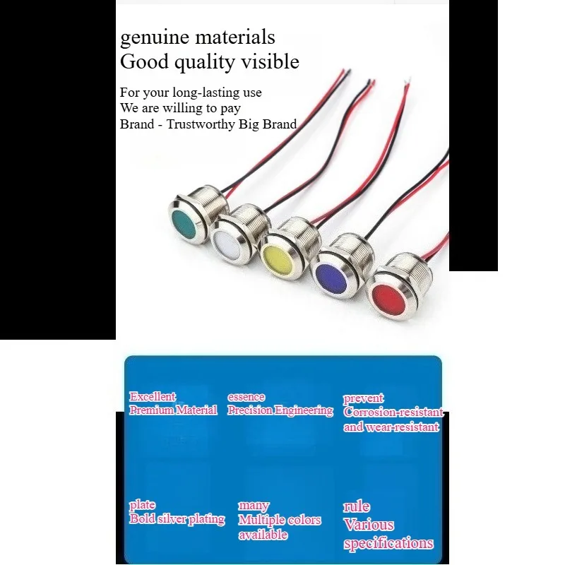 6mm 8mm 10mm 12mm 14mm 16mm 19mm Warning Indicator Signal Indicator Line 1pcs 3V 5V 12V 24V 110V 220 Waterproof IP67 Metal LED
6mm 8mm 10mm 12mm 14mm 16mm 19mm Warning Indicator Signal Indicator Line 1pcs 3V 5V 12V 24V 110V 220 Waterproof IP67 Metal LED