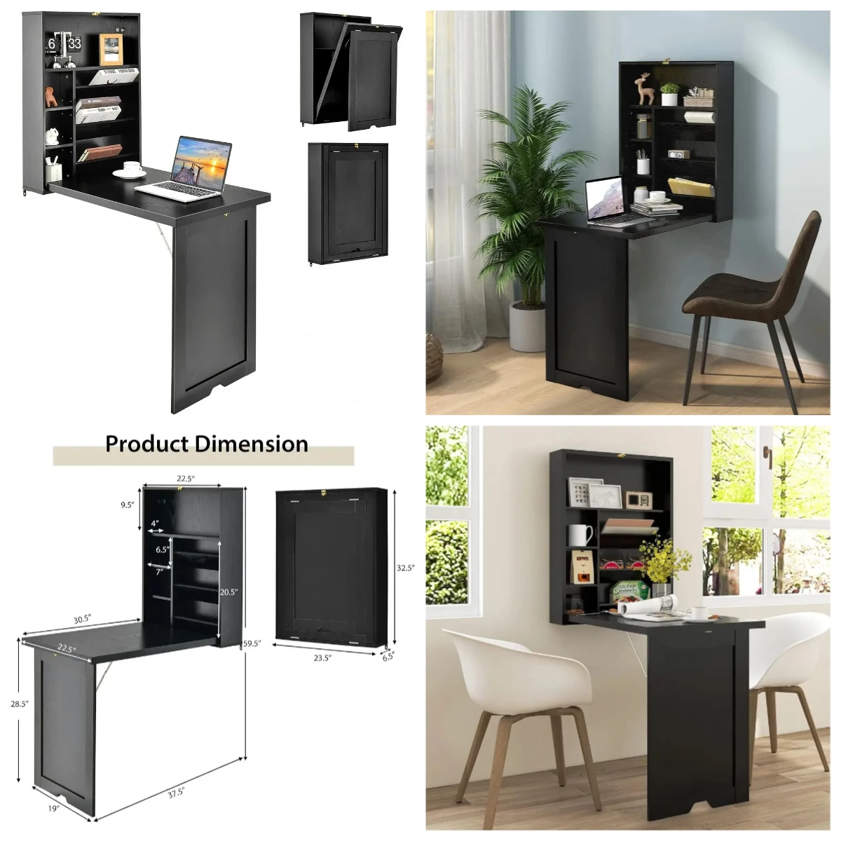 Wall Mounted Folding Desk, Convertible Computer Table with Storage Shelf, Space Saving Hanging Workstation , Customized
Wall Mounted Folding Desk, Convertible Computer Table with Storage Shelf, Space Saving Hanging Workstation , Customized