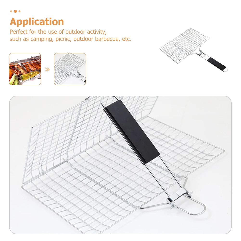 Stainless Steel Grill Silver Basket Folding Camping Barbecue Rack Foldable Bbq Tool for Bearing Capacity Portable
Stainless Steel Grill Silver Basket Folding Camping Barbecue Rack Foldable Bbq Tool for Bearing Capacity Portable