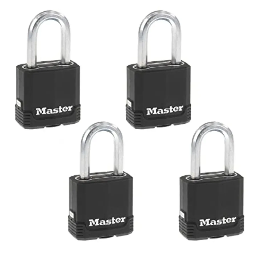 Black Key Lock, Heavy Duty Weather Resistant Padlock with Cover, Keyed Alike Padlocks for Outdoor Use, 4 Pack, M115XQLF
Black Key Lock, Heavy Duty Weather Resistant Padlock with Cover, Keyed Alike Padlocks for Outdoor Use, 4 Pack, M115XQLF