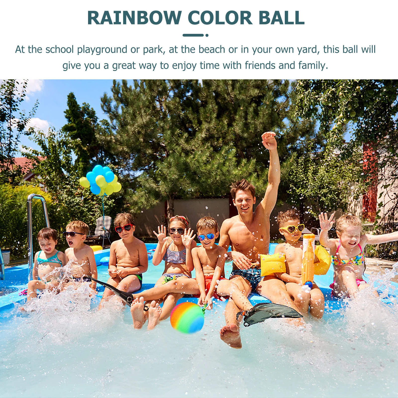 2Pcs PVC Playground Ball 13cm Rainbow Color Inflatable Bounce Play Ball Outdoor Flapping Kickball Handball for Beach
2Pcs PVC Playground Ball 13cm Rainbow Color Inflatable Bounce Play Ball Outdoor Flapping Kickball Handball for Beach