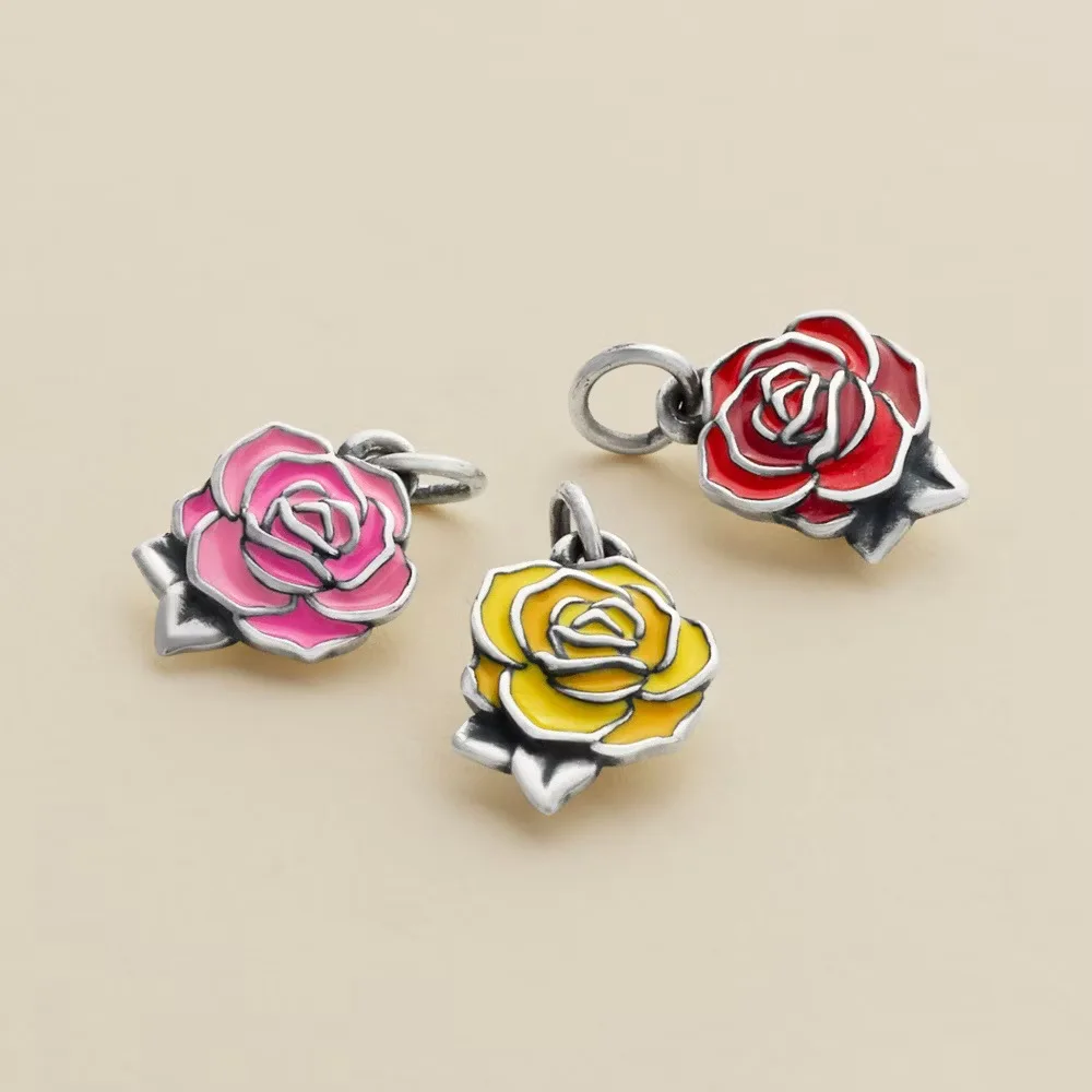 Stainless Steel Enamel Rose Flower Charm Pendant DIY Jewelry for Bracelet Necklace
Stainless Steel Enamel Rose Flower Charm Pendant DIY Jewelry for Bracelet Necklace