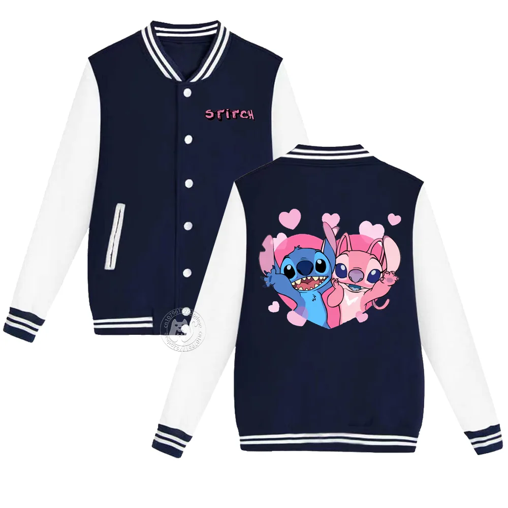 Disney Stitch Angel creative love print Fall winter children fashion boys girls casual comfortable baseball uniform
Disney Stitch Angel creative love print Fall winter children fashion boys girls casual comfortable baseball uniform