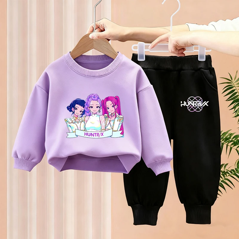 KPop Demon Hunters Pullover Hoodies Pants Set Girl Anime Sweatshirt Kid Autumn Winter Warm Home Clothing Set Long Shirt Clothes
KPop Demon Hunters Pullover Hoodies Pants Set Girl Anime Sweatshirt Kid Autumn Winter Warm Home Clothing Set Long Shirt Clothes