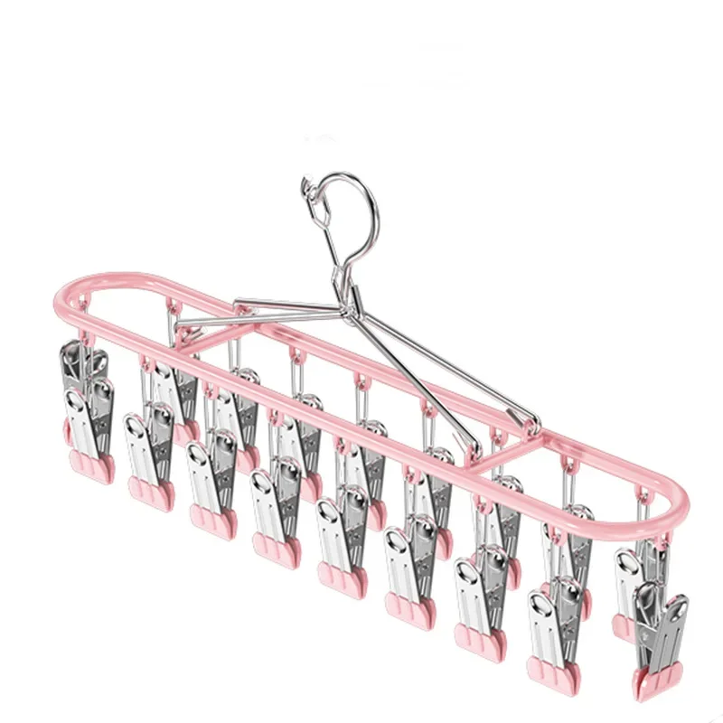 18 Clip Stainless Steel Drying Basket Multifunctional Hangers for Clothes Underwear Drying Rack Multiple Clip Socks Hanger 
18 Clip Stainless Steel Drying Basket Multifunctional Hangers for Clothes Underwear Drying Rack Multiple Clip Socks Hanger