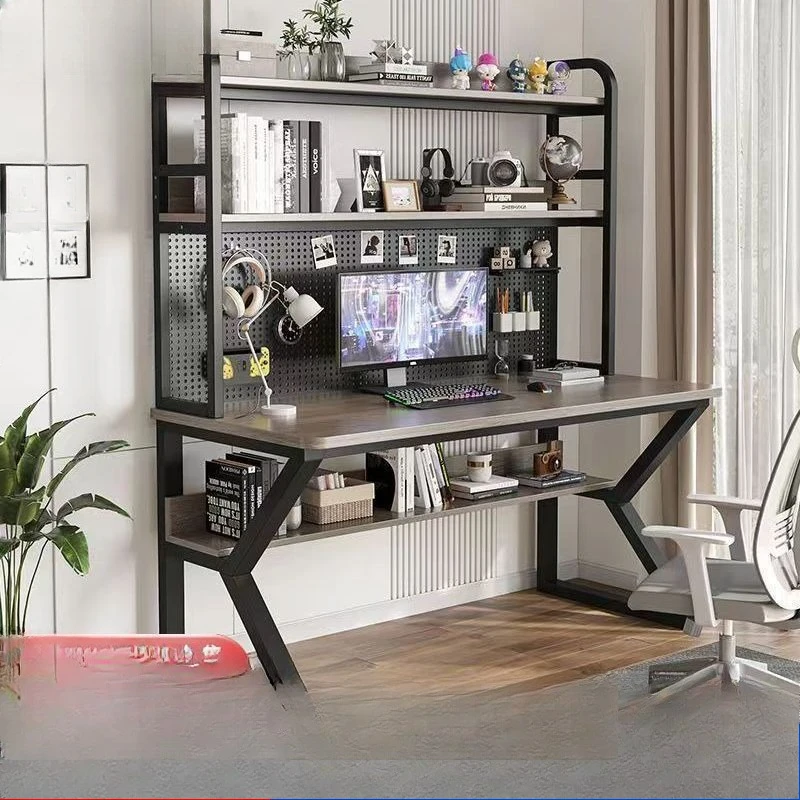 Solid wood computer desk desk, bookshelf integrated, desk
Solid wood computer desk desk, bookshelf integrated, desk