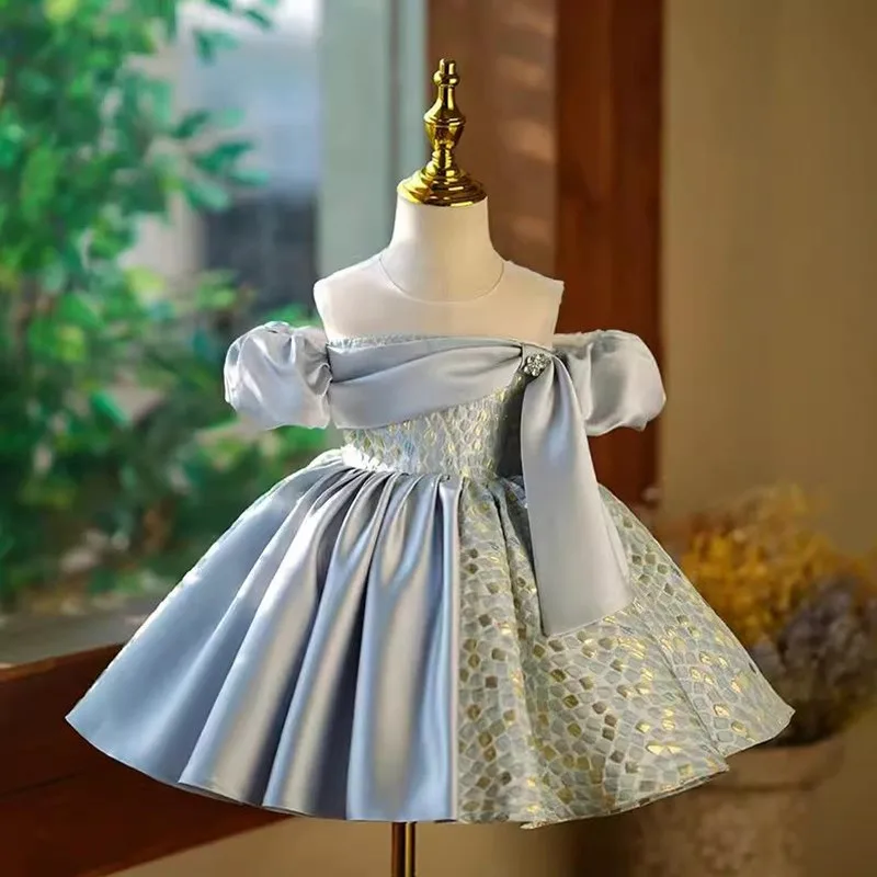 High-End Children's Evening Gown Puff Sleeve design Kids Wedding Birthday Baptism Eid Party Girls Dresses A3605
High-End Children's Evening Gown Puff Sleeve design Kids Wedding Birthday Baptism Eid Party Girls Dresses A3605