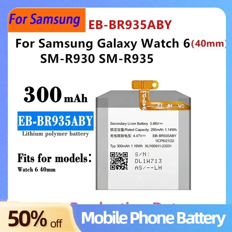 Brand New EB-BR935ABY EB-BR945ABY For Samsung Galaxy Watch 6 40MM SM-R930 SM-R935 Watch 6 44MM Smart Watch Batteries+Tools
Brand New EB-BR935ABY EB-BR945ABY For Samsung Galaxy Watch 6 40MM SM-R930 SM-R935 Watch 6 44MM Smart Watch Batteries+Tools