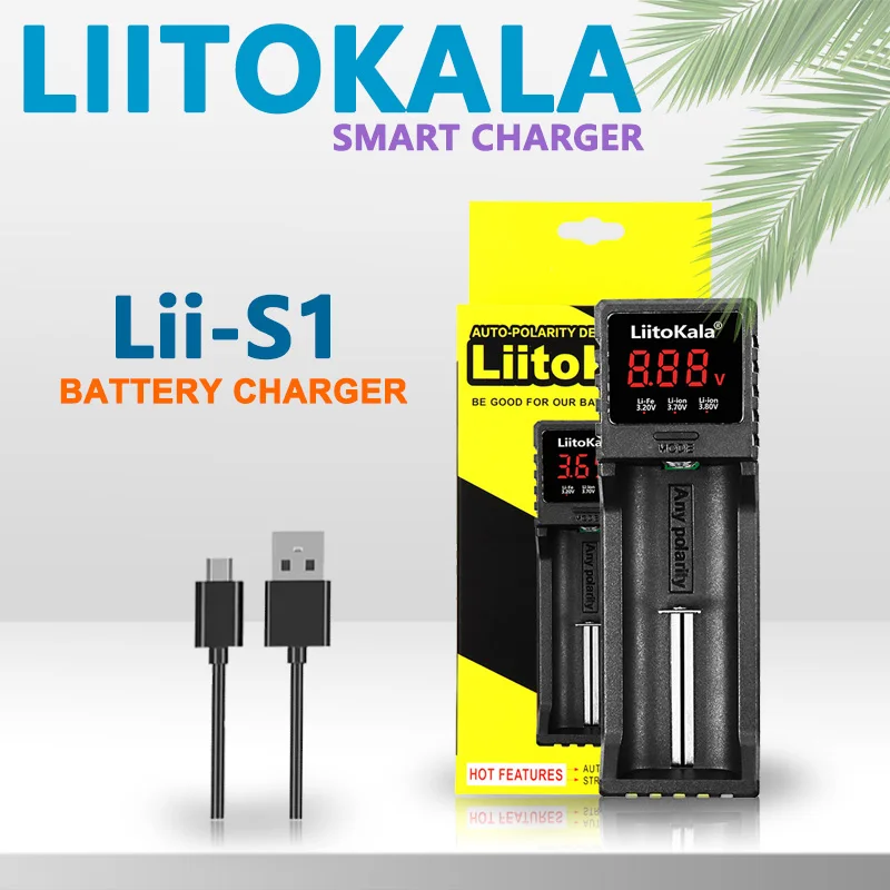 LiitoKala Lii-S1 Smart Charger for Including 18650, 26650, 16340 & More - Supports LiFePO4, Ni-MH, Ni-CD Batteries (1.2V)
LiitoKala Lii-S1 Smart Charger for Including 18650, 26650, 16340 & More - Supports LiFePO4, Ni-MH, Ni-CD Batteries (1.2V)