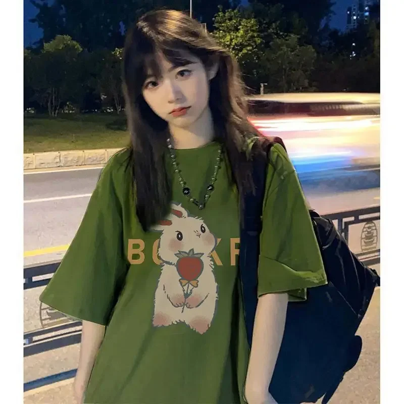 New Short-sleeved T-shirt for Women, Small Loose and Versatile Rabbit, Cute Printing Loose and Versatile Summer Clothes for Men
New Short-sleeved T-shirt for Women, Small Loose and Versatile Rabbit, Cute Printing Loose and Versatile Summer Clothes for Men